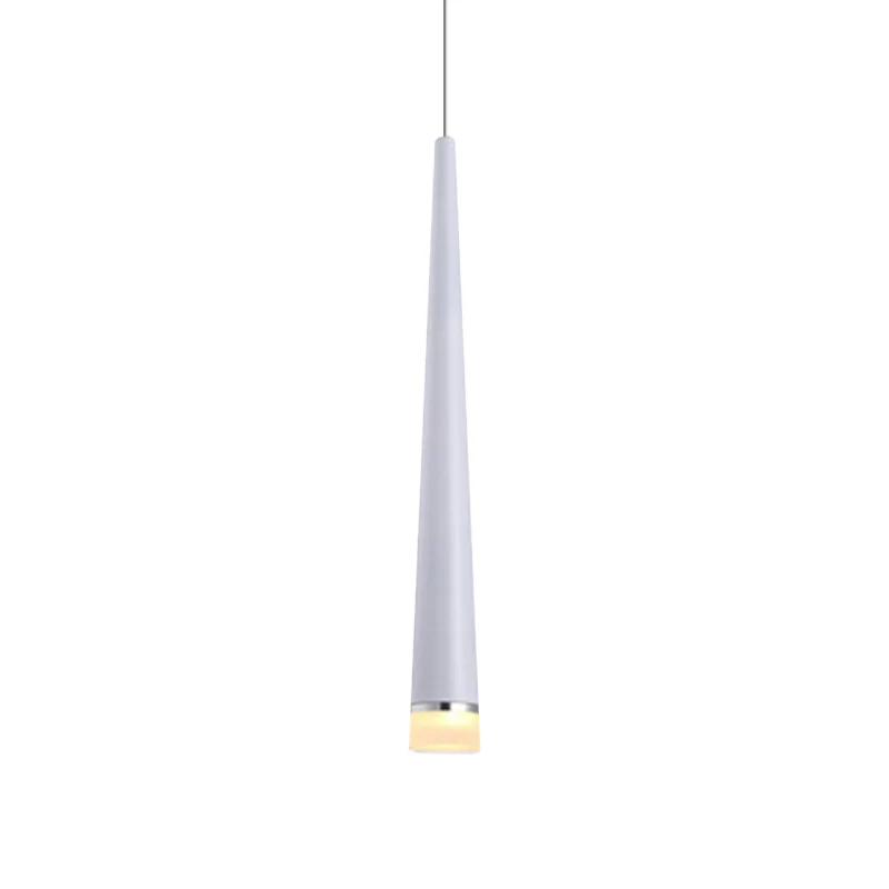 Wit/zwart taps toelopende plafondlamp van metaal, minimalistische LED-hanglamp wit/warm/neutraal Clearhalo