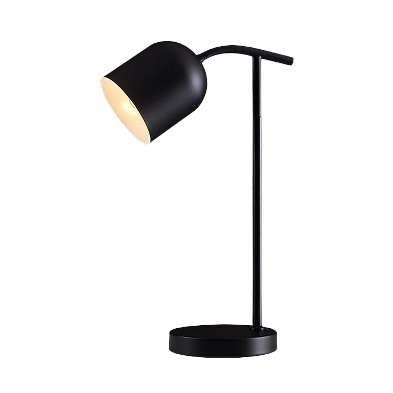Wit/zwart/gele afwerking Bell-bureauverlichting Macaron LED-metallic leesboeklamp voor nachtkastje Clearhalo