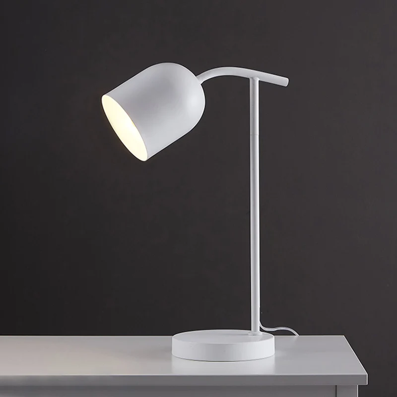 Wit/zwart/gele afwerking Bell-bureauverlichting Macaron LED-metallic leesboeklamp voor nachtkastje Clearhalo