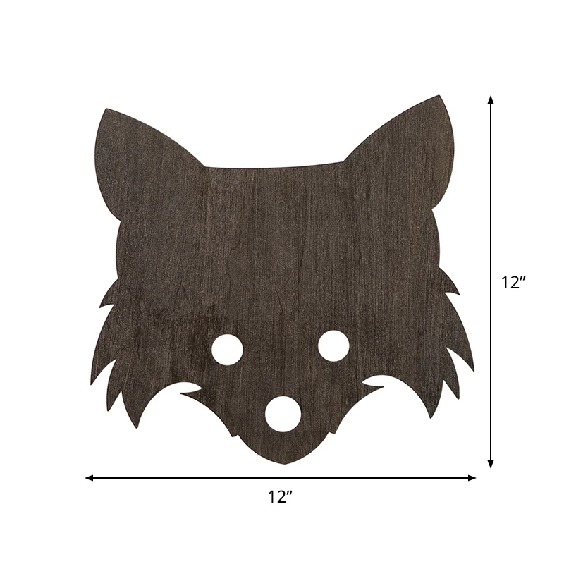Wood Fox wandlamp kinder zwarte LED-inbouwwandkandelaar warm/wit licht voor slaapkamer Clearhalo