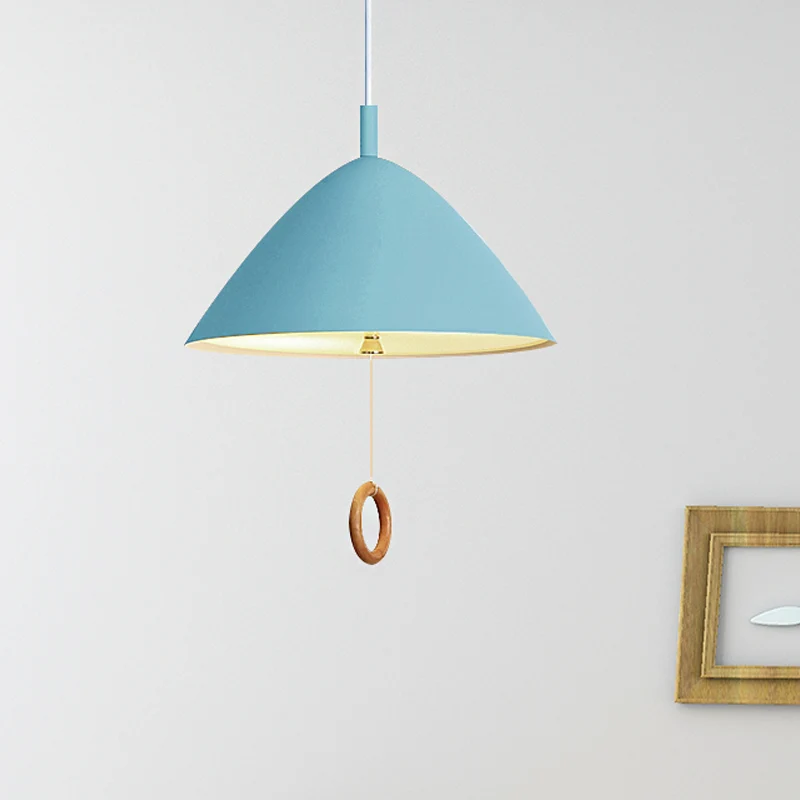 Woonkamer conische hanglamp metaal 1 lamp Macaron Loft hanglamp Clearhalo