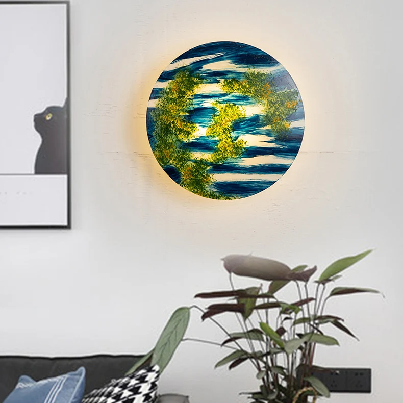 Woonkamer Flat Planet Wandlamp Acryl Modern Creatief Meerkleurig Schanslicht Clearhalo