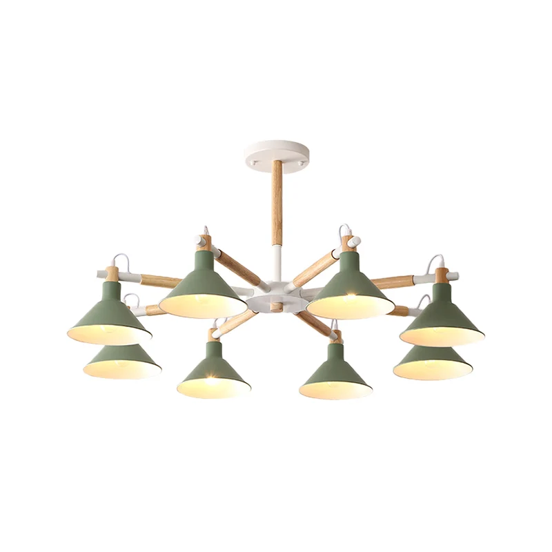 Woonkamer hoornvormige kroonluchter metaal 8 lampen moderne hanglamp Clearhalo