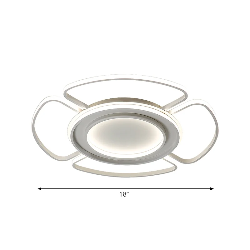 Woonkamer ronde plafondlamp acryl Art Deco inbouw plafondlamp Clearhalo