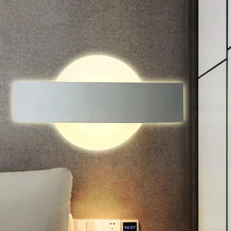 Woonkamer slank paneel wandlamp acryl moderne stijl witte LED schanslicht Clearhalo