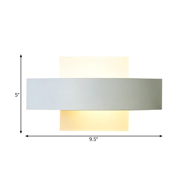 Woonkamer slank paneel wandlamp acryl moderne stijl witte LED schanslicht Clearhalo