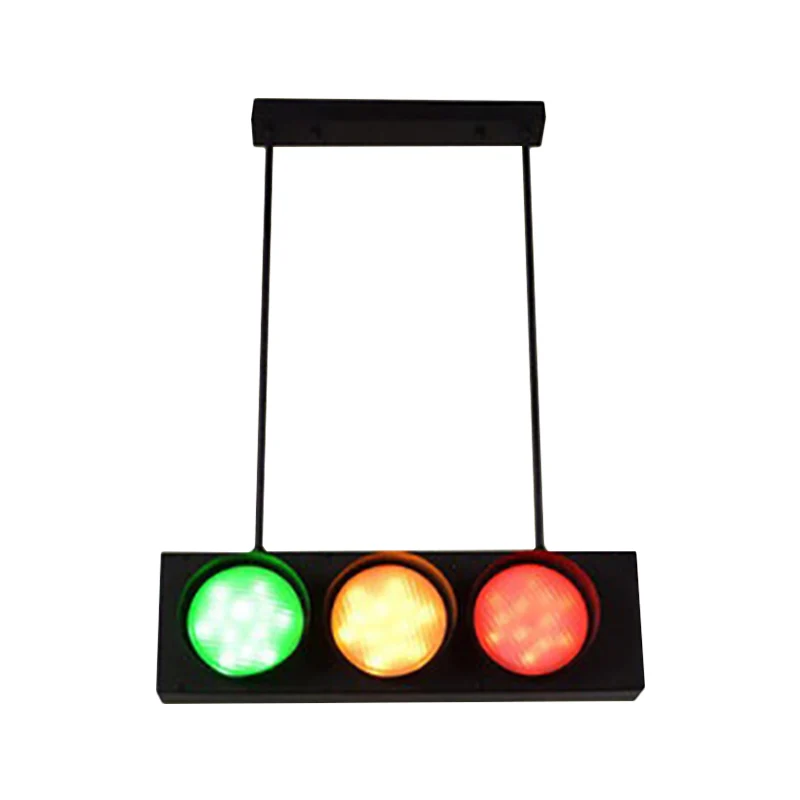 Zeslichts metalen eilandlamp verkeerslicht industriële eilandlamp zwart voor woonkamer Clearhalo