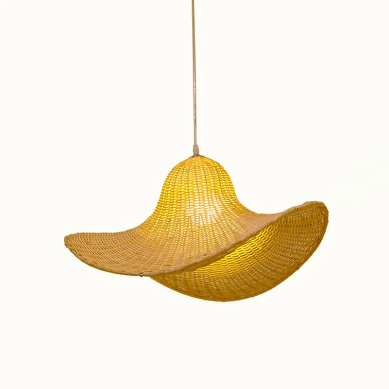 Zuidoost-Azië Strohoed-plafondlamp Rotan Single Tea Room Hangende hanglamp hout Clearhalo
