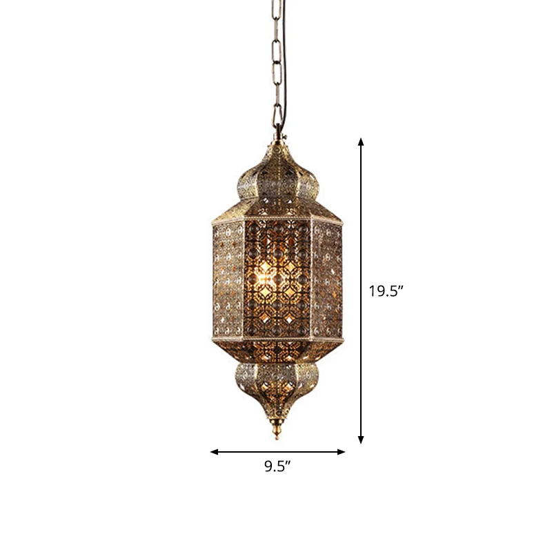 Zuidoost-Azië Uitgesneden hanglamp 2 koppen ijzeren plafondverlichting brons voor restaurant Clearhalo