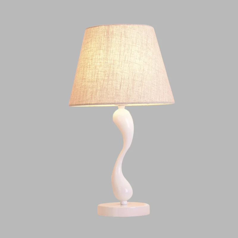 Zwaaiend nachtkastje licht eigentijds metaal 1 lamp bureaulamp van vlasstof voor nachtkastje Clearhalo