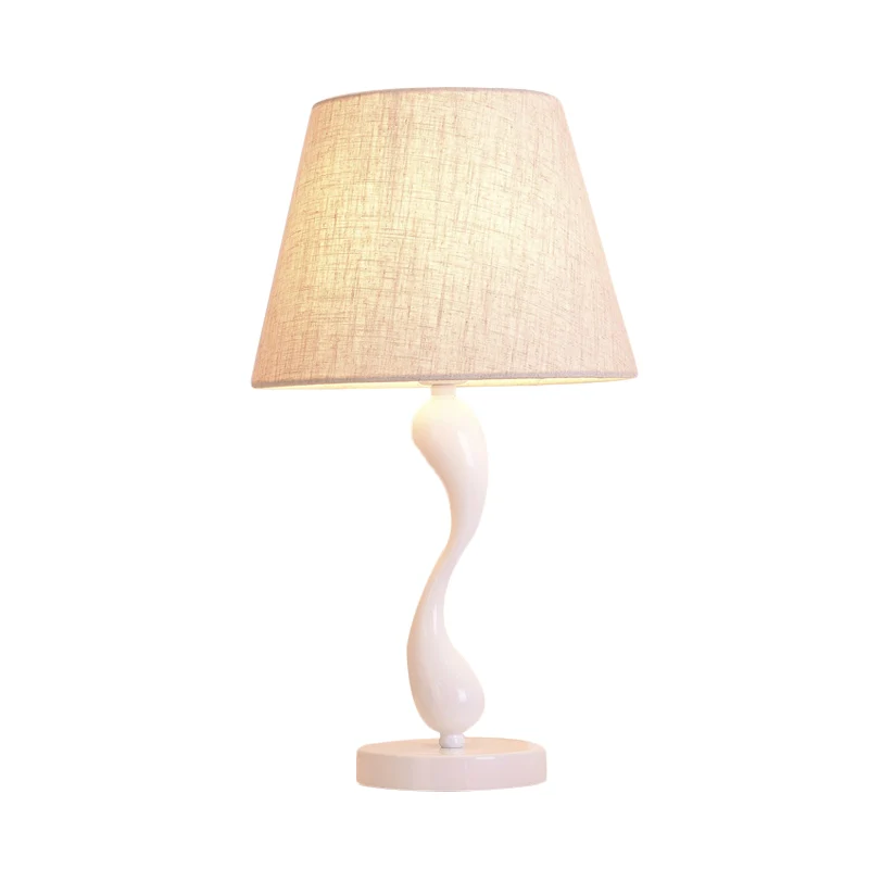 Zwaaiend nachtkastje licht eigentijds metaal 1 lamp bureaulamp van vlasstof voor nachtkastje Clearhalo