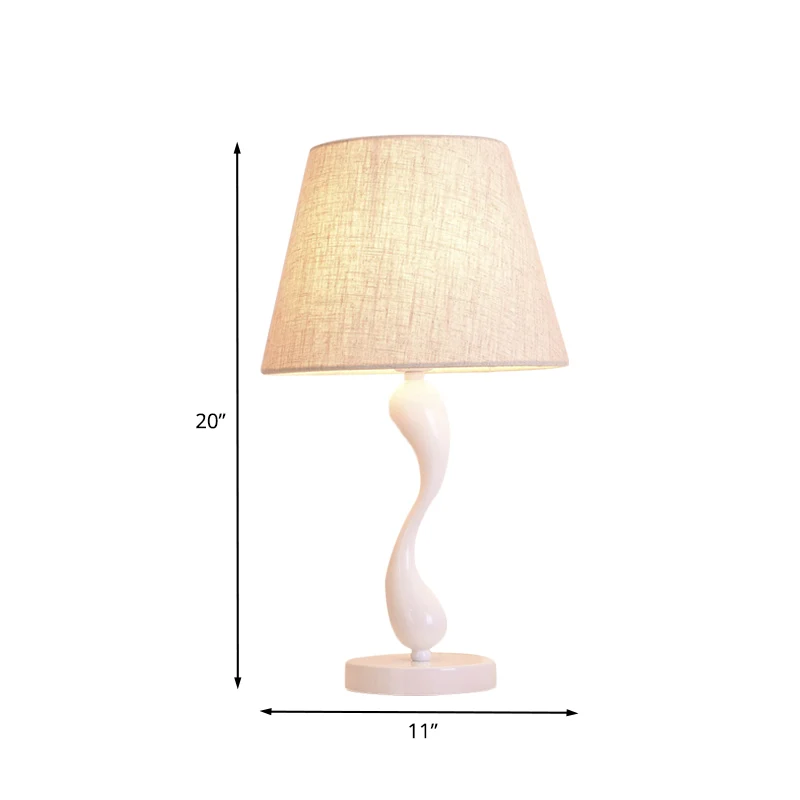 Zwaaiend nachtkastje licht eigentijds metaal 1 lamp bureaulamp van vlasstof voor nachtkastje Clearhalo