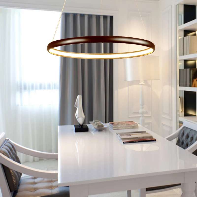 Zwart/bruin/goud Orbit LED-plafondlamp Modernisme 1/2/3-lichts acrylkroonluchter warm/wit/natuurlijk licht Clearhalo
