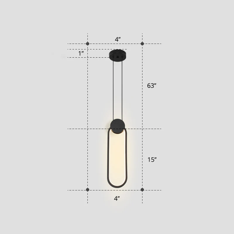 Zwarte ronde hanglamp Nordic metallic LED-ophanglamp voor slaapkamer Clearhalo