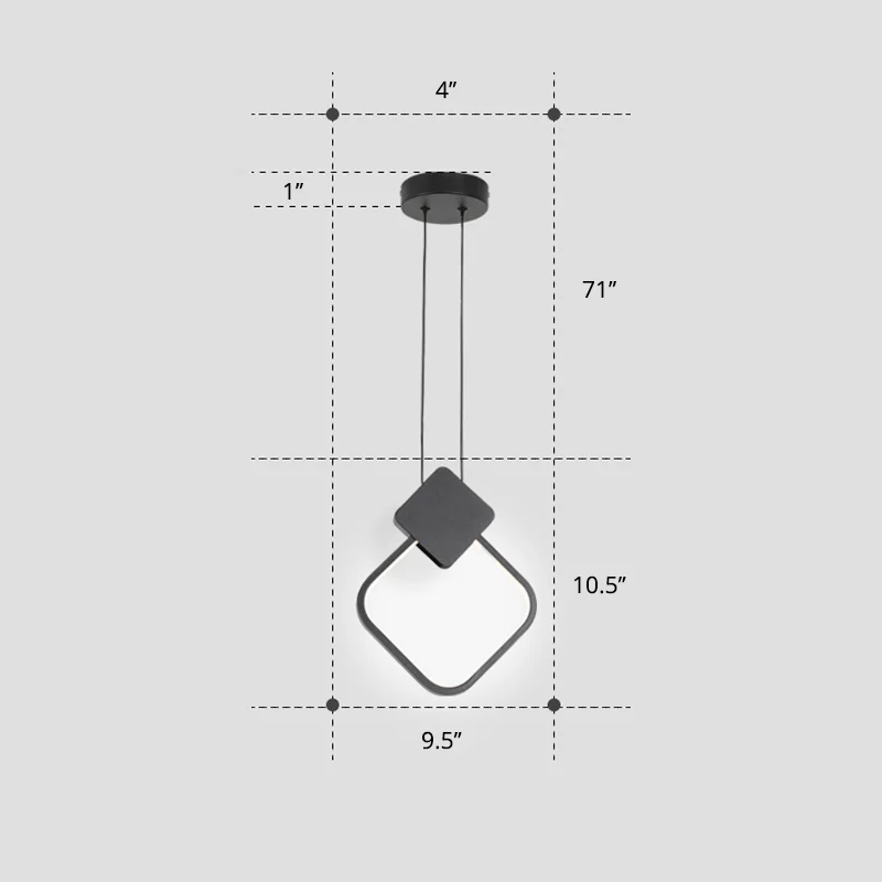 Zwarte ronde hanglamp Nordic metallic LED-ophanglamp voor slaapkamer Clearhalo