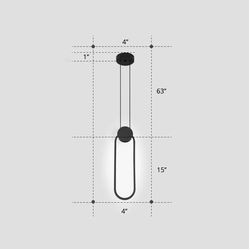 Zwarte ronde hanglamp Nordic metallic LED-ophanglamp voor slaapkamer Clearhalo