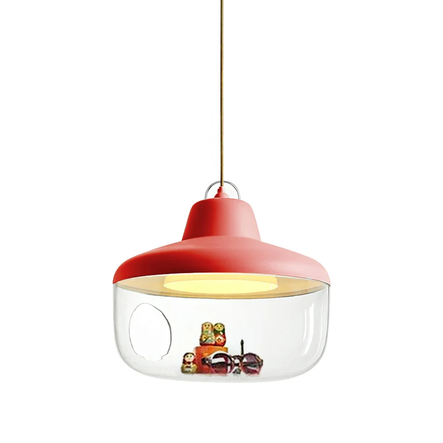 Zwart/Gele Urn Hangende Hanglamp Macaron Stijl 1 Licht Helder Glazen Plafondlamp Voor Eetkamer Clearhalo