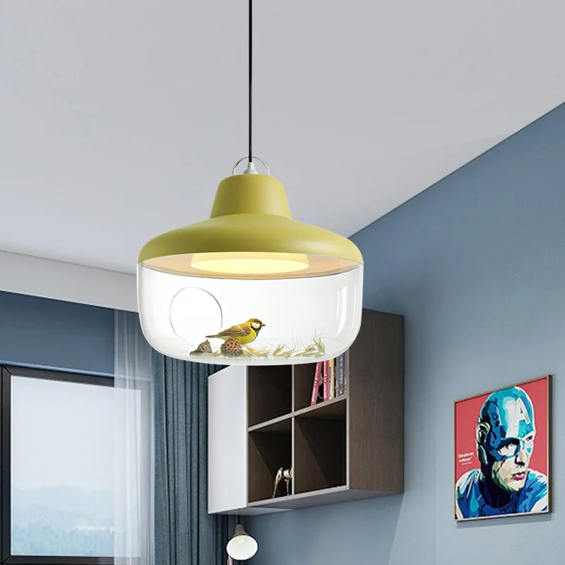 Zwart/Gele Urn Hangende Hanglamp Macaron Stijl 1 Licht Helder Glazen Plafondlamp Voor Eetkamer Clearhalo
