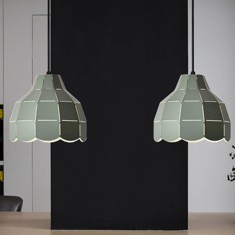 Zwart/Grijs/Wit Koepel Hanglamp Eén Lamp Scandinavische Stijl Metalen Hanglamp voor Eetkamer Clearhalo