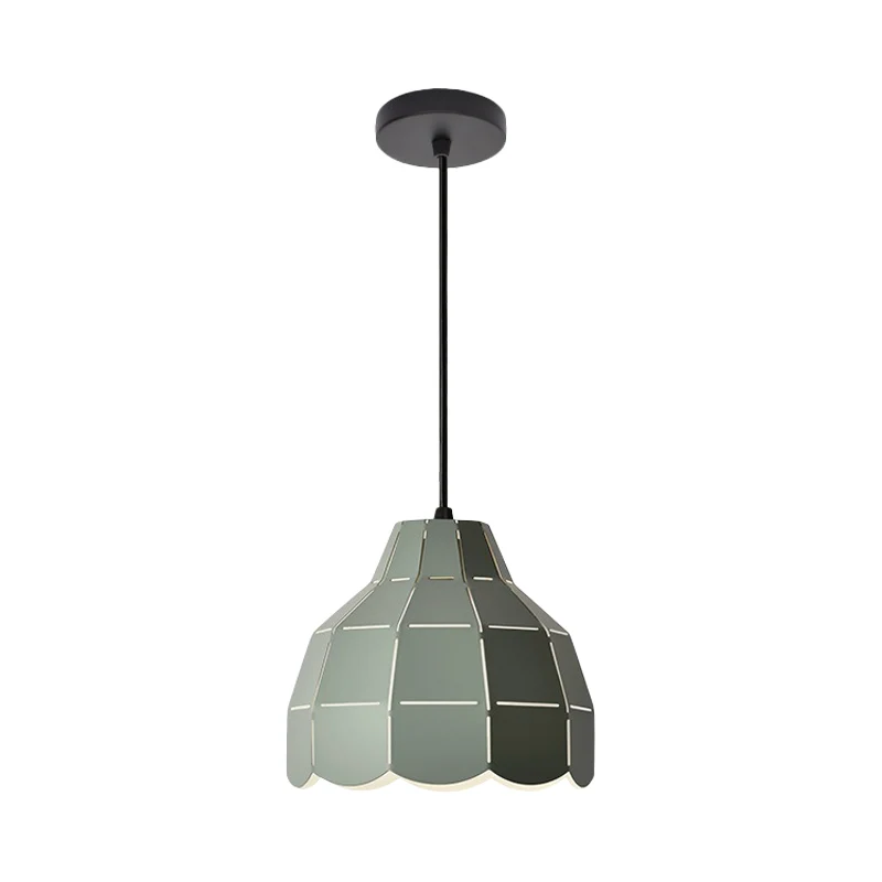 Zwart/Grijs/Wit Koepel Hanglamp Eén Lamp Scandinavische Stijl Metalen Hanglamp voor Eetkamer Clearhalo