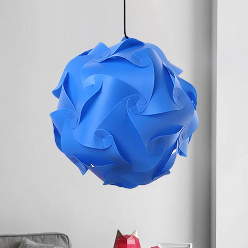 Zwart/Rood/Blauw DIY Hangende Plafondlamp Eenvoudige 1 Lichte Plastic Druppelhanger voor Studeerkamer Clearhalo