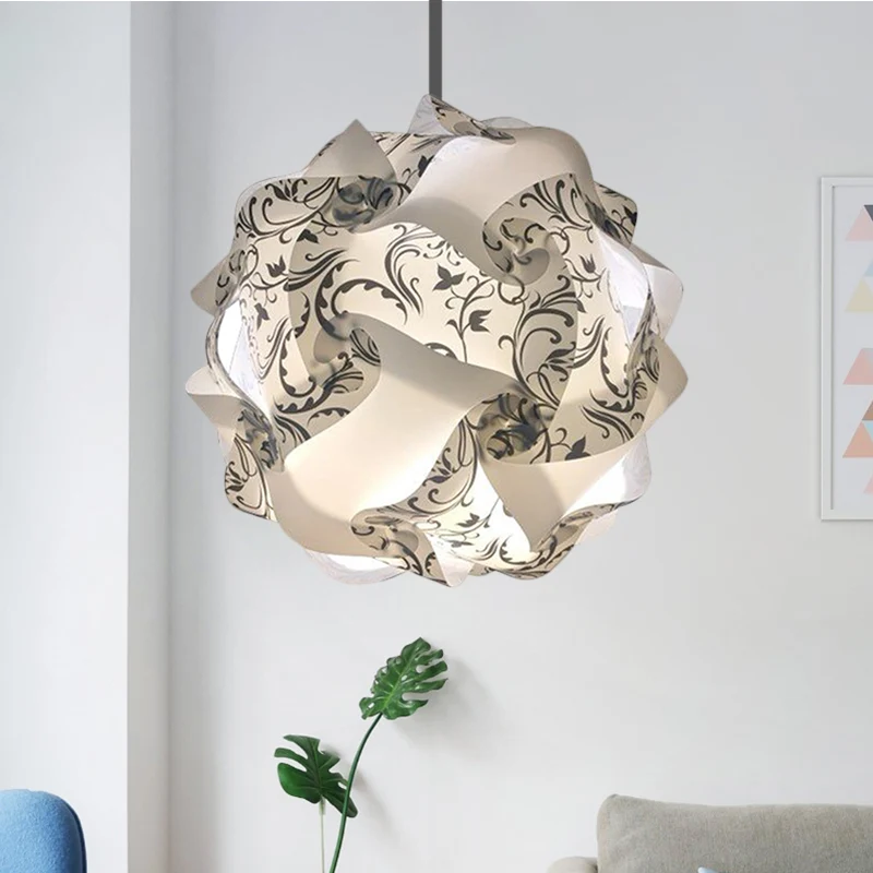 Zwart/Rood/Blauw DIY Hangende Plafondlamp Eenvoudige 1 Lichte Plastic Druppelhanger voor Studeerkamer Clearhalo