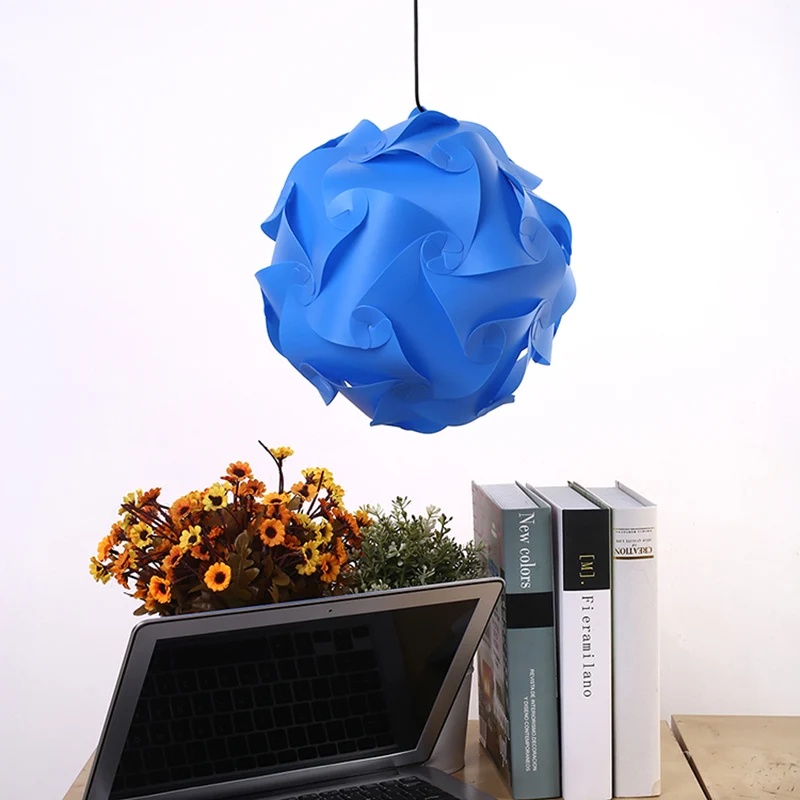 Zwart/Rood/Blauw DIY Hangende Plafondlamp Eenvoudige 1 Lichte Plastic Druppelhanger voor Studeerkamer Clearhalo