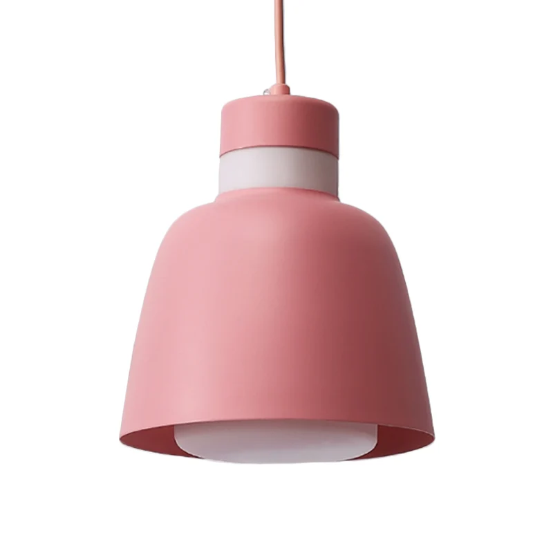 Zwart/roze/geel Bell-plafondhanglamp Modernisme 1 metalen hanglampenset Clearhalo