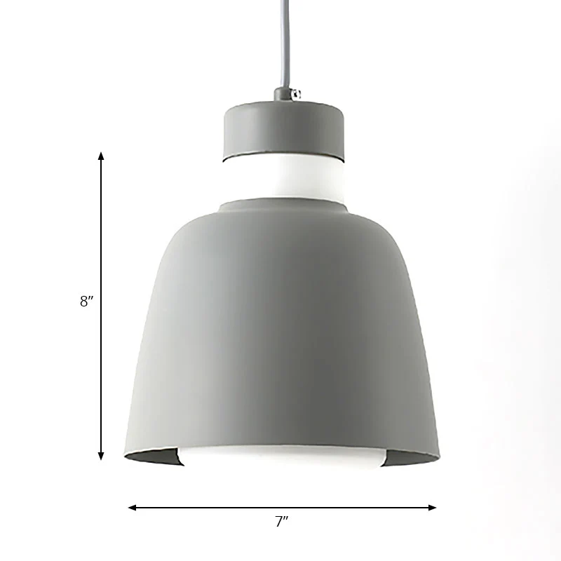 Zwart/roze/geel Bell-plafondhanglamp Modernisme 1 metalen hanglampenset Clearhalo