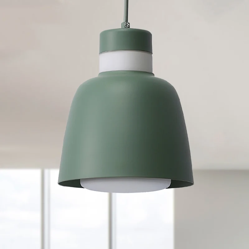 Zwart/roze/geel Bell-plafondhanglamp Modernisme 1 metalen hanglampenset Clearhalo