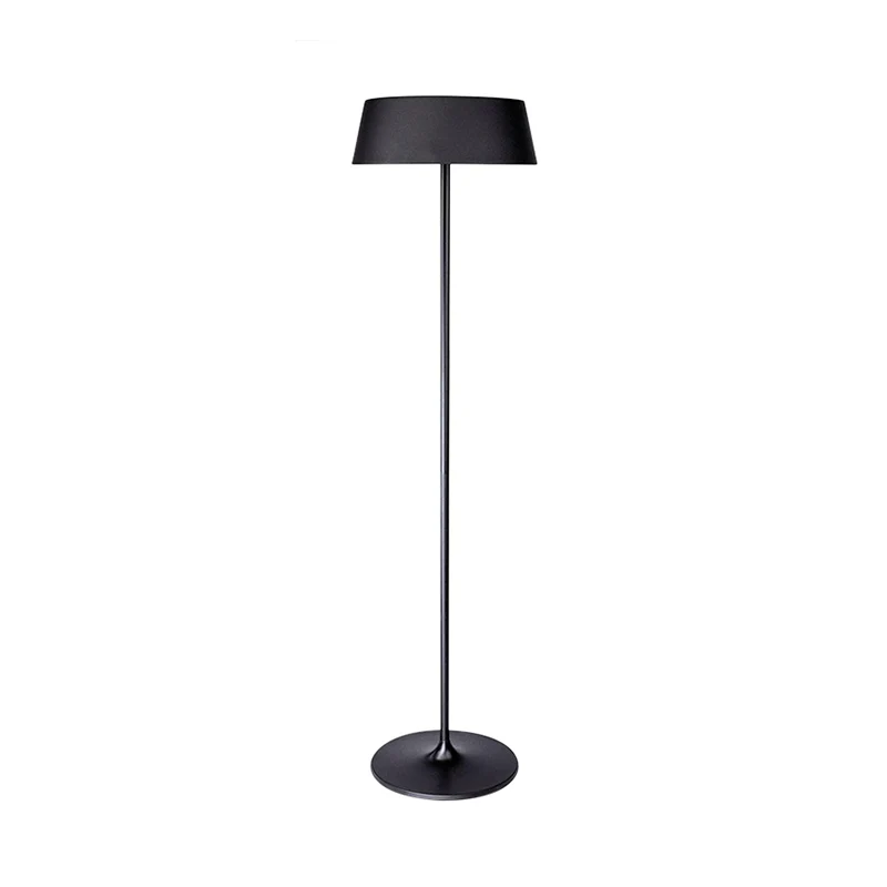 Zwart/wit gladde trommel vloerlamp minimalistische stijl 3 lampen metalen vloerverlichting voor woonkamer Clearhalo