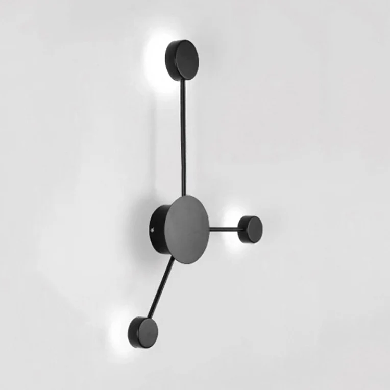 Zwart/Wit Spoetnik Wandkandelaar Lichtpunt Moderne LED 2/3/6 Lichten Acryl Wandlamp Warm/Wit Licht Clearhalo
