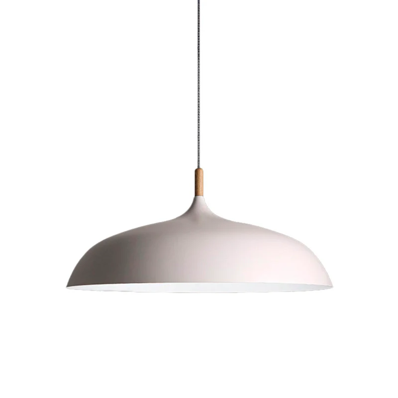 Zwart/witte afwerking Koepelhanglamp Retrostijl Metaal 1-lamps keukenhanglamp met verstelbaar snoer Clearhalo