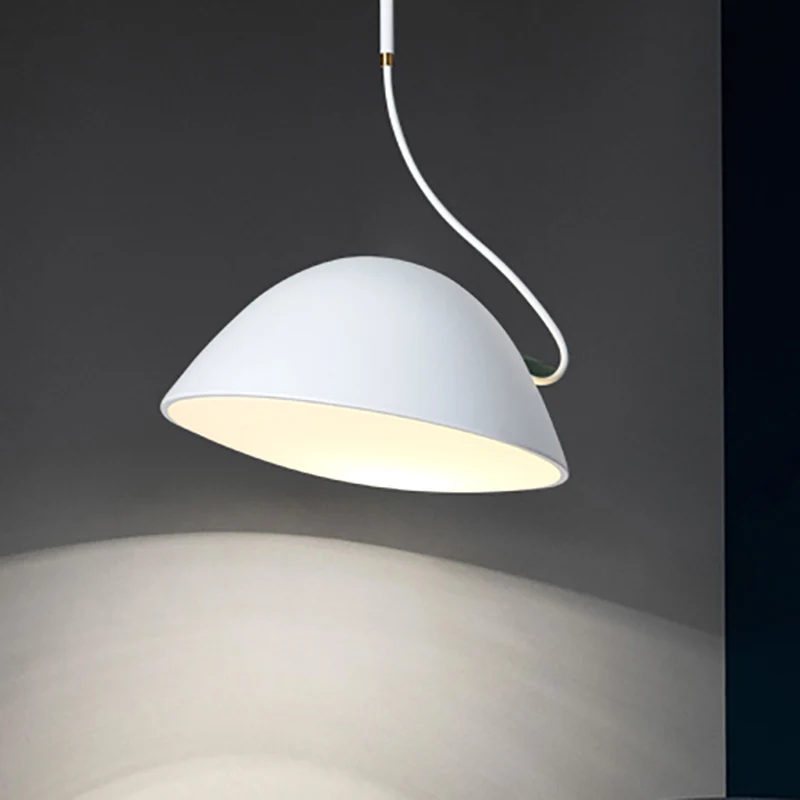 Zwart/witte hangende hanglamp met koepel, eigentijds metaal, 1-lichts hanglamp voor eetkamer Clearhalo