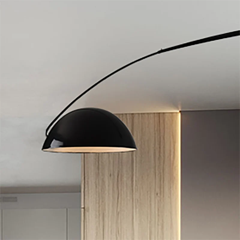 Zwart/witte plafondlamp met kap, moderne stijl, 1 lichtmetaal, semi-inbouwmontage met hengelontwerp Clearhalo