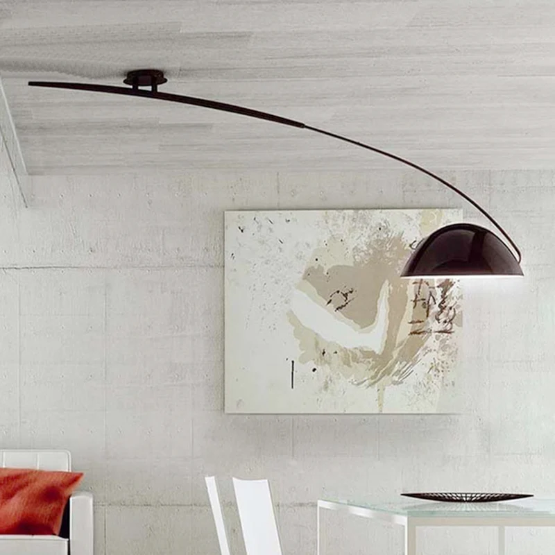Zwart/witte plafondlamp met kap, moderne stijl, 1 lichtmetaal, semi-inbouwmontage met hengelontwerp Clearhalo