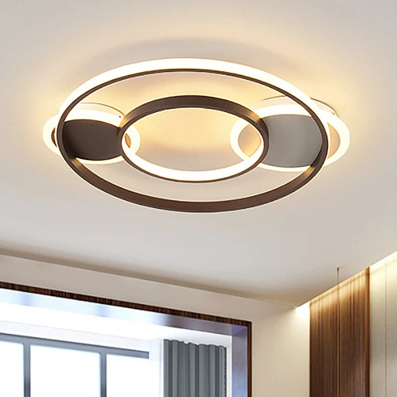 Zwart-witte ronde inbouwlamp Moderne led-metalen inbouwlamp voor slaapkamer wit/warm licht Clearhalo