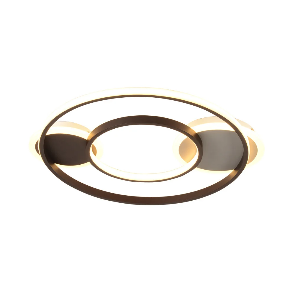 Zwart-witte ronde inbouwlamp Moderne led-metalen inbouwlamp voor slaapkamer wit/warm licht Clearhalo