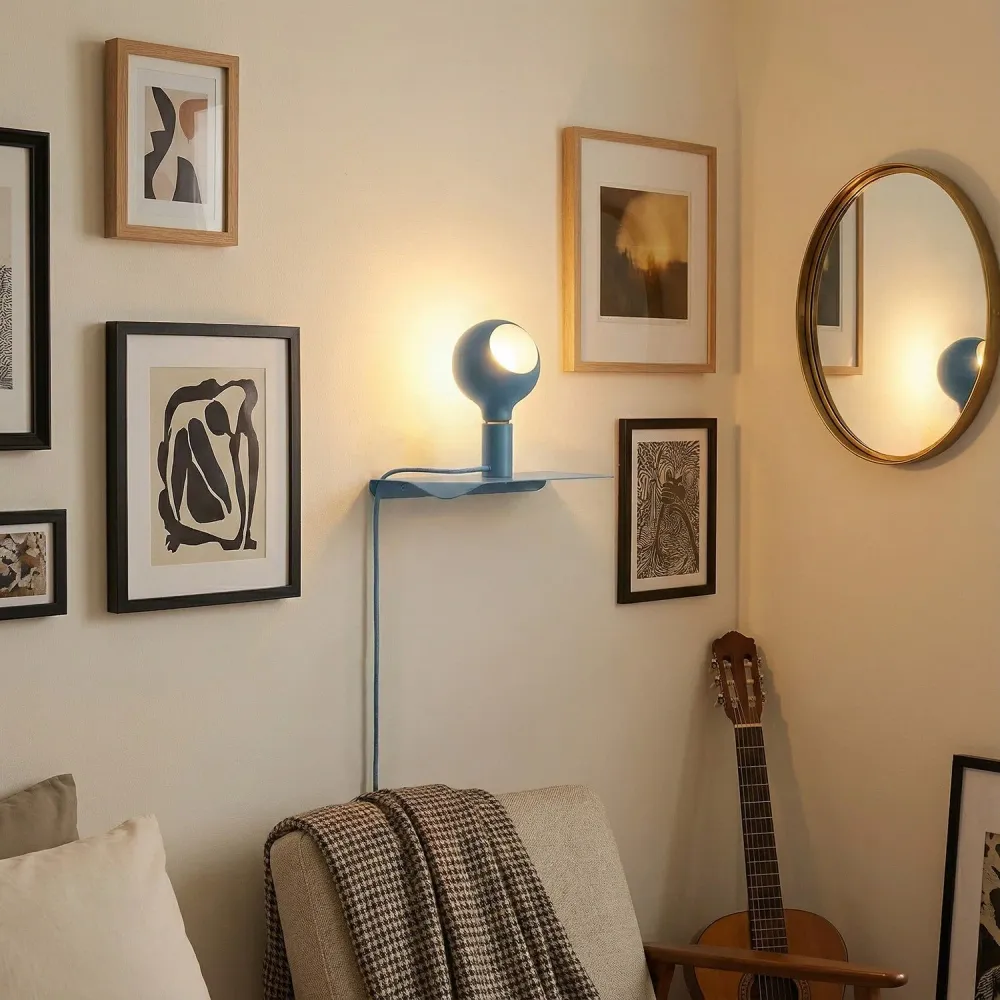 Combo Camo - Lamp met plank - Blauw