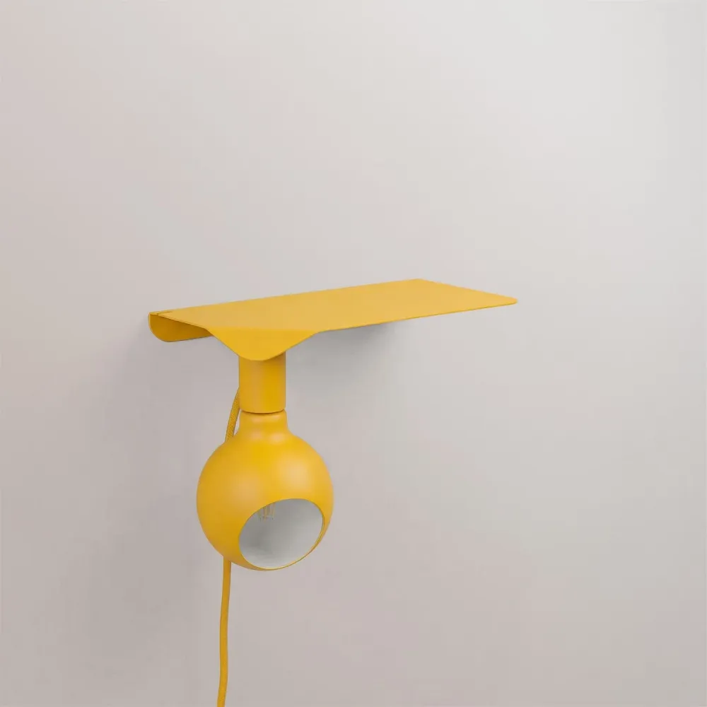 Combo Camo - Lamp met plank en UK Stekker - Geel
