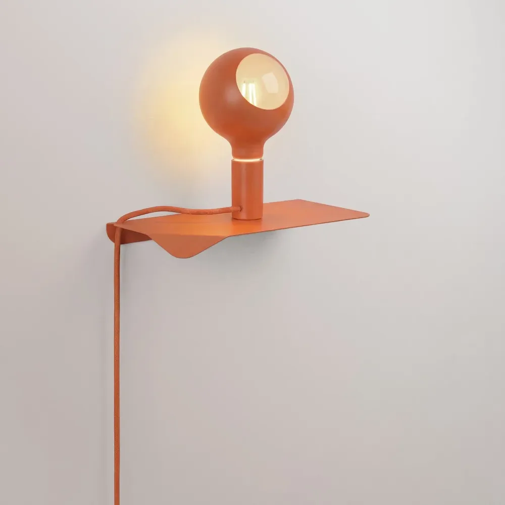 Combo Camo - Lamp met plank en UK Stekker - Oranje