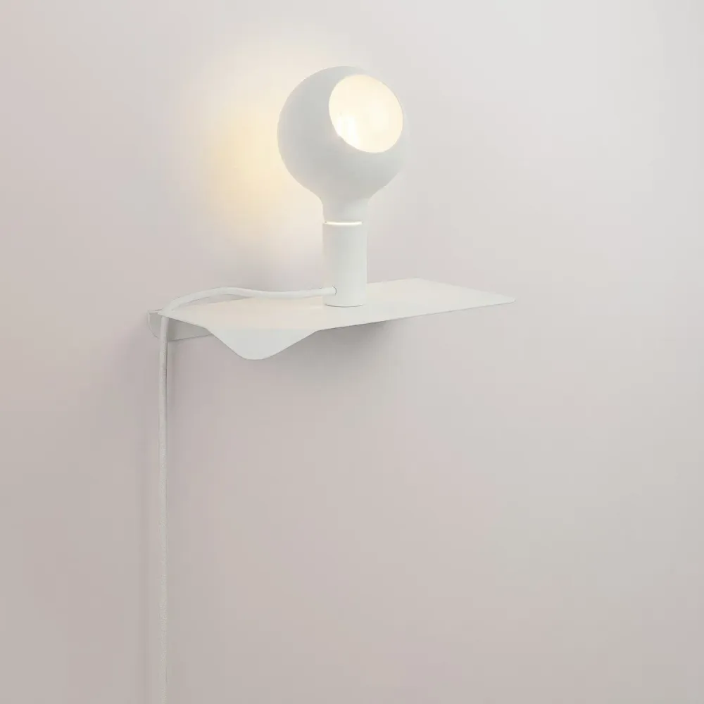 Combo Camo - Lamp met plank en UK Stekker - Wit
