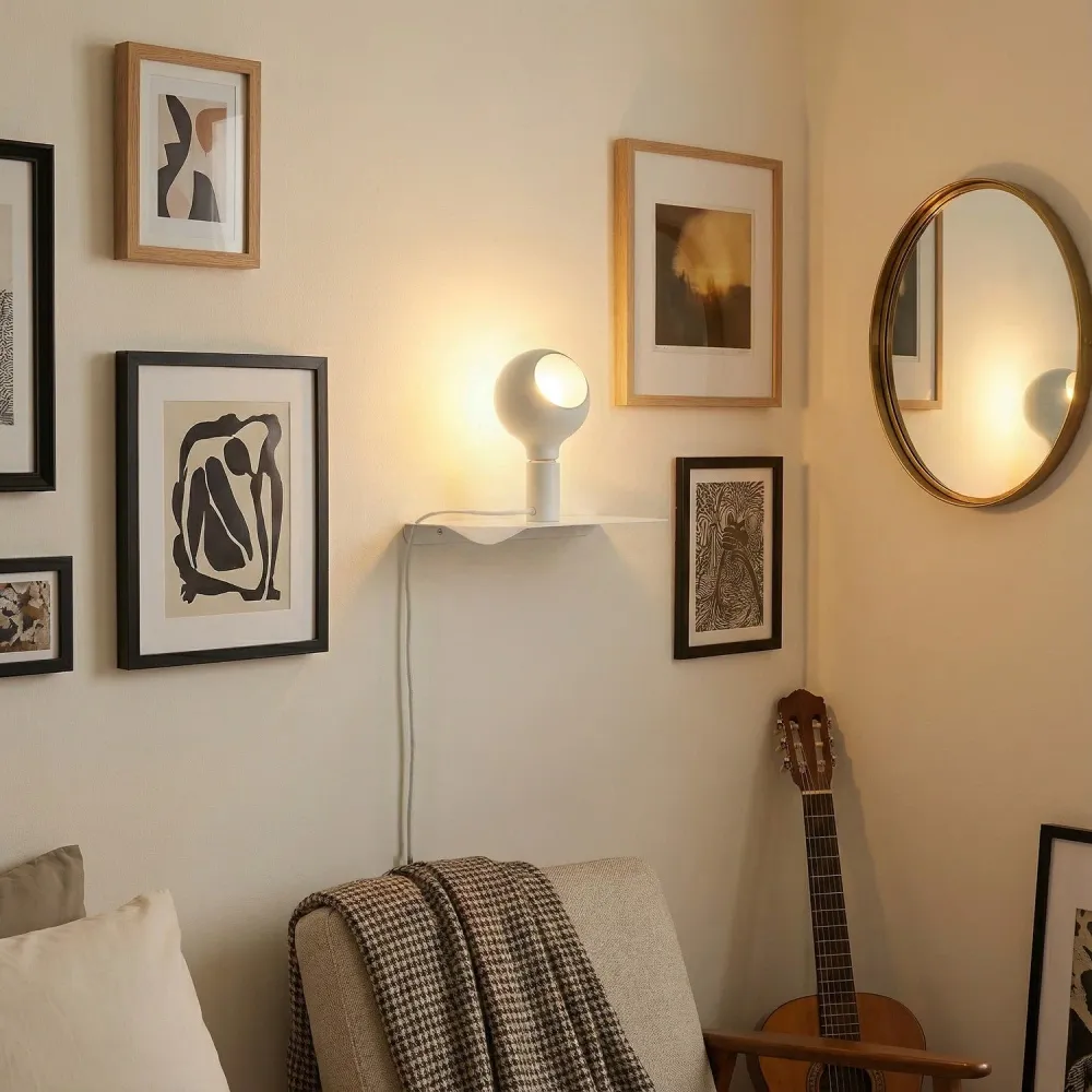 Combo Camo - Lamp met plank en UK Stekker - Wit