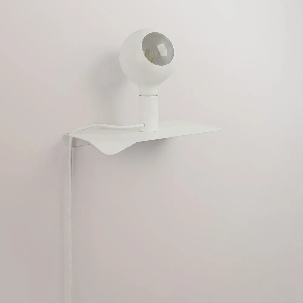 Combo Camo - Lamp met plank en UK Stekker - Wit