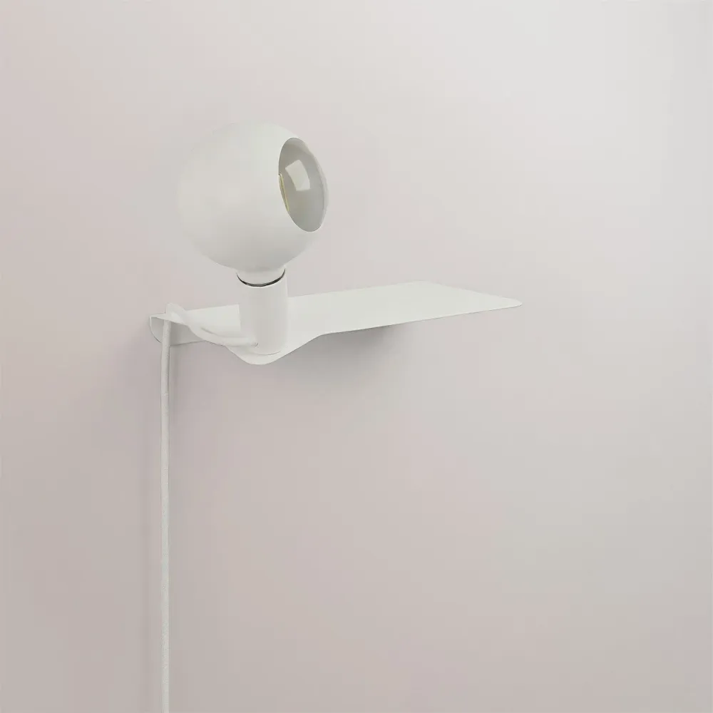 Combo Camo - Lamp met plank en UK Stekker - Wit