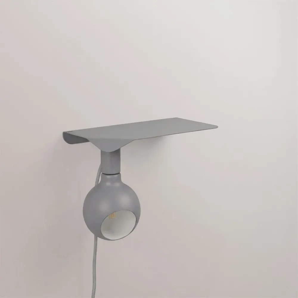 Combo Camo - Lamp met plank en UK Stekker - Grijs