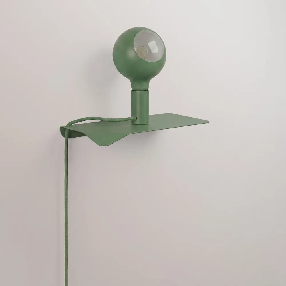 Combo Camo - Lamp met plank en UK-stekker - Groen