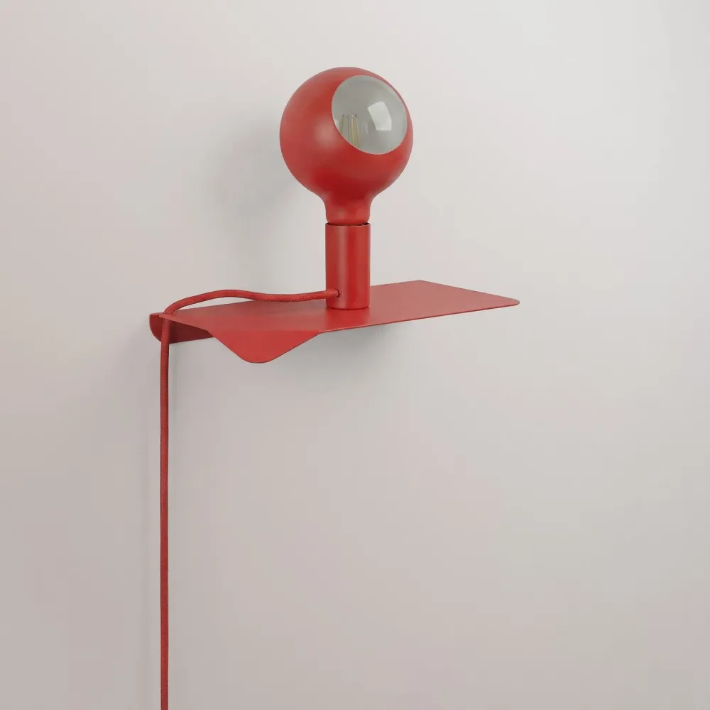 Combo Camo - Lamp met plank en UK-stekker - Rood