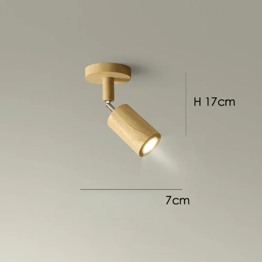ARCBEAM – Minimalistische massiefhouten LED-plafondlamp met aanpasbare lichtrichting Walnoot Cozey Maison