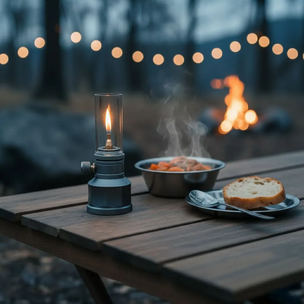 CAMPFLARE – Draagbare butaangaslamp voor helder & aanpasbaar licht Cozey Maison